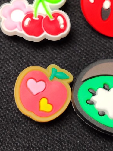 4 pcs Fruit Shoe Charms for Croc Theme Charms Cherry Kiwi Apple Cartoon Charms - Picture 6 of 8