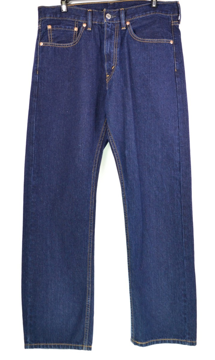 Levi's 505 Men's Size W32 L30 Blue Dark Wash Relaxed Fit Levi's 505 Men's Size W32 L30 Blue Dark Wash Relaxed Fit