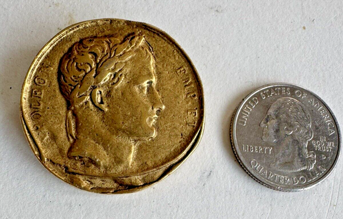 Vintage XIIX Collection Scarf Clip COIN Signed Gold Tone MADE USA VERY RARE - Picture 1 of 11