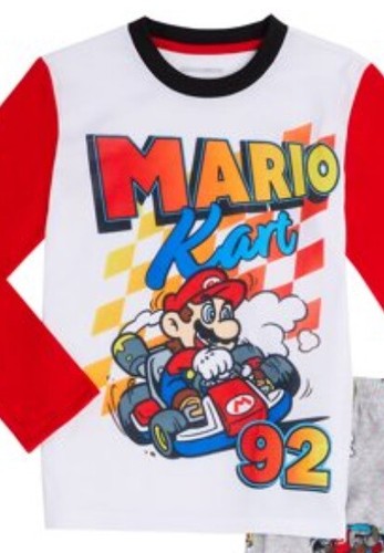 MARIO KART Pajamas Boys 7/8 NeW L/S Shirt Pants 2 piece Mario Pjs Set NWT 92 - Picture 5 of 6