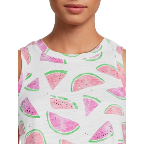 Camiseta sin mangas Secret Treasures para dormir blanca viva sandía talla XL 16-18 - Imagen 4 de 6