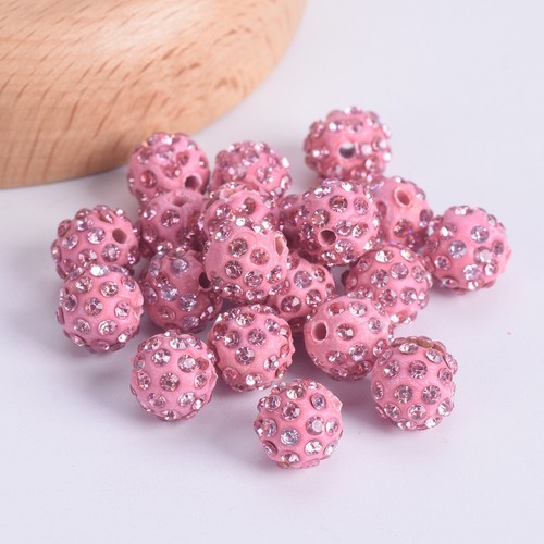 20 piezas bola espaciadora suelta de cuentas espaciadoras de arcilla de cristal checo redondo de 10 mm - Imagen 25 de 27