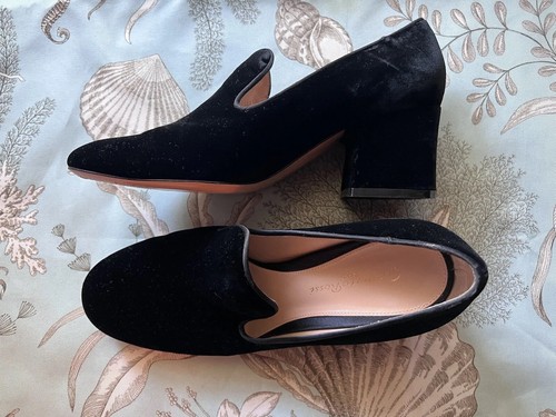 Gianvito Rossi Schwarz Samt Marcel Loafer Pumps Blockabsatz Gr. EUR 37,5 - Bild 8 von 21