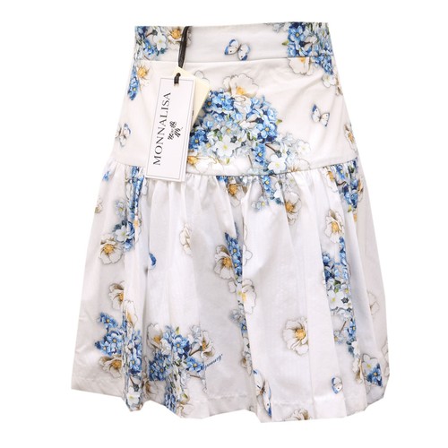 7624AC gonna bimba girl MONNALISA white cotton skirt kid - Bild 2 von 4
