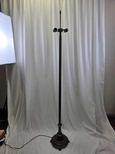 Tiffany Style Floor Lamp Yellow Hexagone 16 inch Stained Glass Shade For Bedroom - Picture 5 of 12
