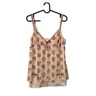 Lace Spaghetti Floral Tank Tops for Women