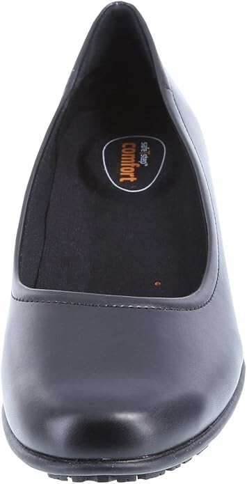 SafeTstep 11M Black Pumps Rubber Slip-Resistant Heels "Tressa" Working Standing