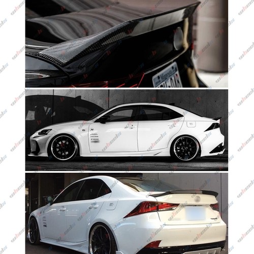 FOR 2014-2020 LEXUS IS200t IS250 IS350 PSM REAL CARBON FIBER TRUNK SPOILER WING - Picture 2 of 11