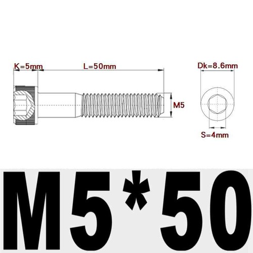 12,9 Güte hochfeste Innensechskantschraube schwarz M2/3/M4/M6/M8/M10/M12 - Bild 78 von 148