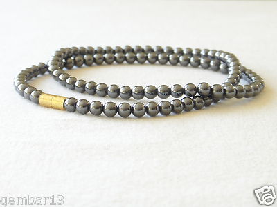 Genuine Natural Grey Hematite Necklace 4mm 16