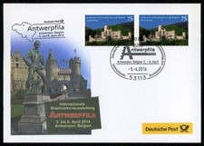 GERMAN POST EXHIBITION-COVER 2014 BELGIUM ANTWERPFILA ANTWERP CHURCH m3346