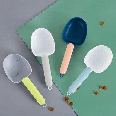Rice Measuring Scoop Multifunctional Pet Food Feeding Spoon With Sealing Clip