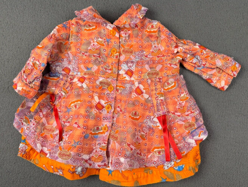 Vestido Oilily Bebé Niña 0-3 Meses 62 cm Naranja Robot Manga Larga Espacio Béisbol - Imagen 6 de 11