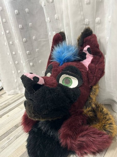 Fursuit head | Brown to blue | Dogs head | Animal costume | Mask | Based on 3D - Picture 4 of 4