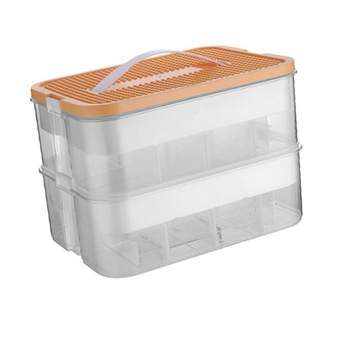 (30.5x23x23cm)Stackable Toy Storage Bin Plastic Block Building W/Lid US HG - Picture 15 of 15