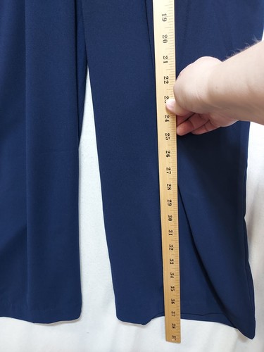 NWT BB Dakota Steve Madden Jumpsuit Sz XL Navy Lagenlook Belted Stretch V-Neck - Picture 7 of 12