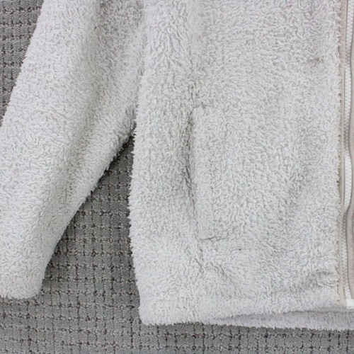 Patagonia Fleece Hoodie Kids Youth White Full Zip Sherpa Logo Size Large L (12) - Picture 5 of 11