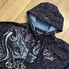 Vintage Y2K Ecko Unltd Hoodie Mens M Full Zip Embroidered Rhino Cyber Goth Rare