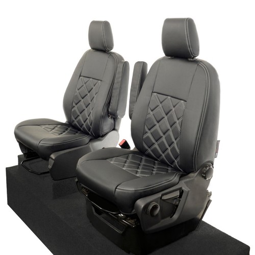 FORD TRANSIT TOURNEO CUSTOM (2013-2023) FRONT SEAT COVERS LEATHERETTE 887 - Picture 7 of 24