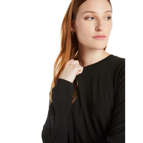 Time and Tru Women's L (12-14) Side Ruched Jersey Knit Top Long Sleeve Black - Bild 4 von 12