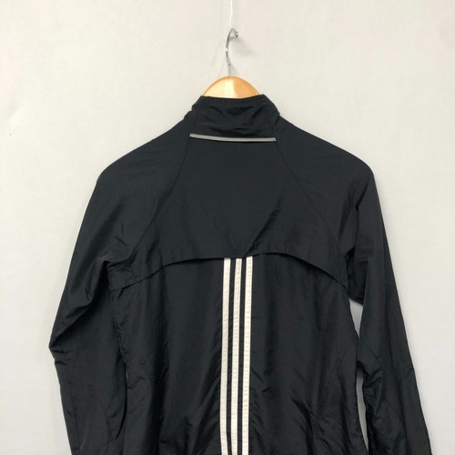 Adidas Women Full Zip Windbreaker Track Jacket Size Small Black White M198 -11 - Picture 14 of 16