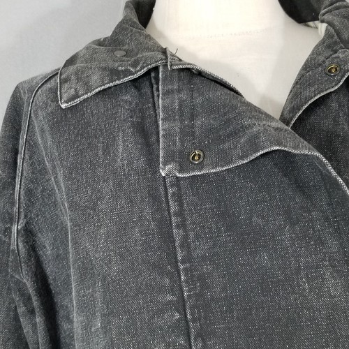 The Australian Outback Collection Duster Trench Coat Mens XL Black/Gray Denim - Picture 4 of 12
