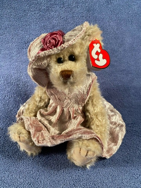 mint w//tag Ty Attic Treasures Darlene bear in dress jointed limbs