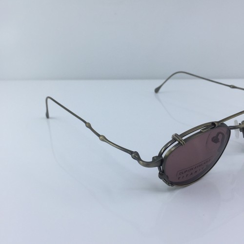 New Vintage Jean Paul Gaultier Eyeglasses JPG 55-0018 C. Gold with Sun Clip 48mm - Picture 5 of 12