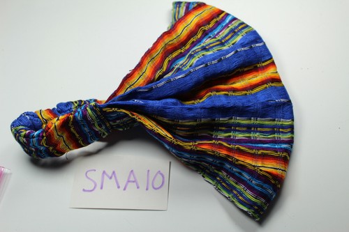 Guatemalan HEADBAND Hand Made Solid Blue Chalina Head Band Wrap SMALL - SMA10 - Picture 1 of 2