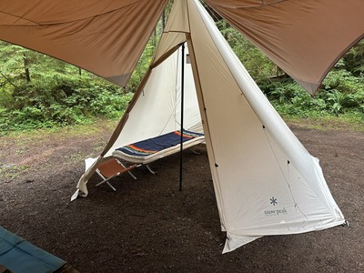 Snow Peak Tarp Extension Tent 4 w/ Inner Tent- Fast Set Up