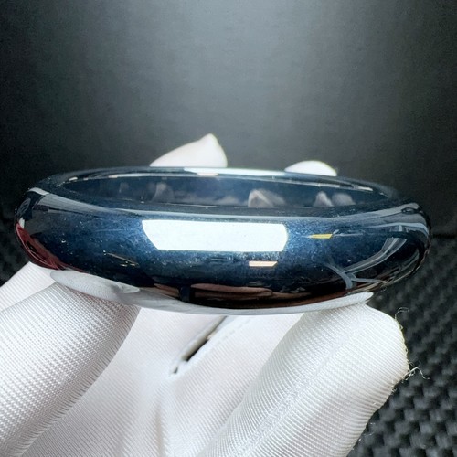 61mm Natural Terahertz Wave Gemstone Bangle Bracelet AAA - Picture 1 of 6