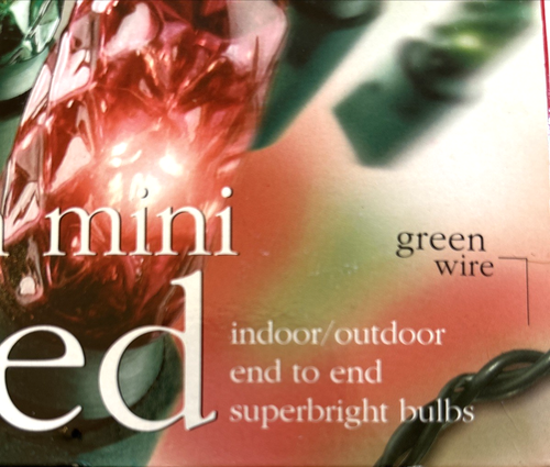 NEW Target Faceted LED Mini String Lights 100 LED 34ft Red & Green - Picture 3 of 6