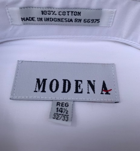 MODENA Men's Premium Long Sleeve Button Up Solid Color 100 % Cotton Dress Shirt - Picture 9 of 51
