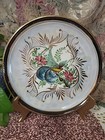 Vntg MC H. Bequet Quaregnon Hand Painted Hummingbird Motif Wall Platter 13"...
