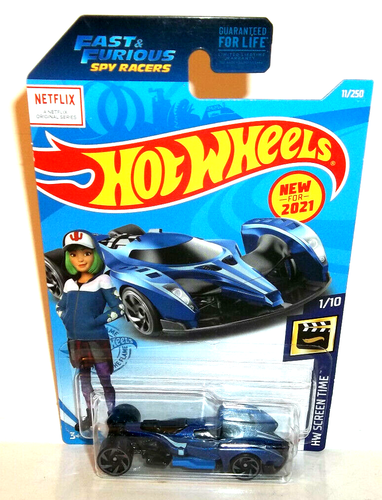 2021 HOT WHEELS HW SCREEN TIME 1/10 BLUE HYPERFIN #11/250 - Imagen 1 de 6
