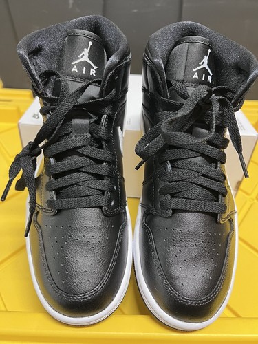 Nike Air Jordan 1 Mid Black White Women Size 7.5W/6Y DV0991-001 New Box No Lid - Picture 3 of 7