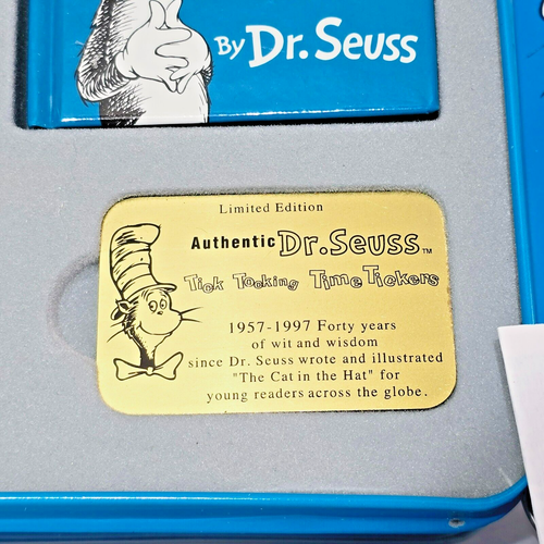Vintage 1997 Dr Seuss Cat in the Hat 40th Anniversary Ticker Tocking Time Watch - 第 11/17 張圖片