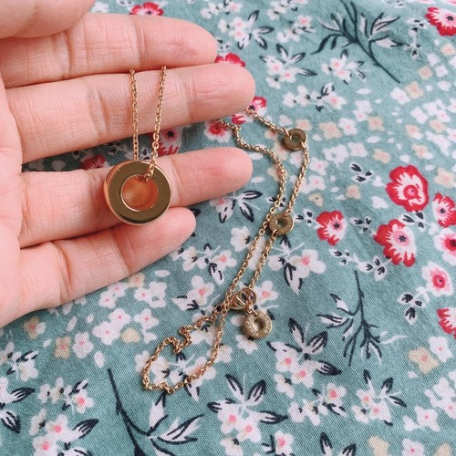 Signed Monica Vinader Necklace Gold New In Box Stone Pendant Boxed Green Only!!! - Picture 8 of 12