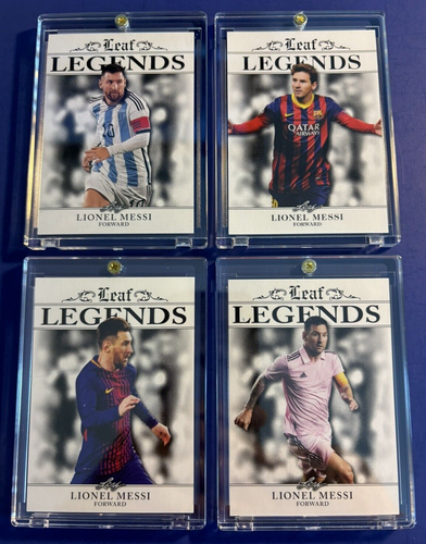 LIONEL MESSI INTER MIAMI RARE LOT LEGENDS (4) 2023 SOCCER CARDS IN SCREW DOWNS
