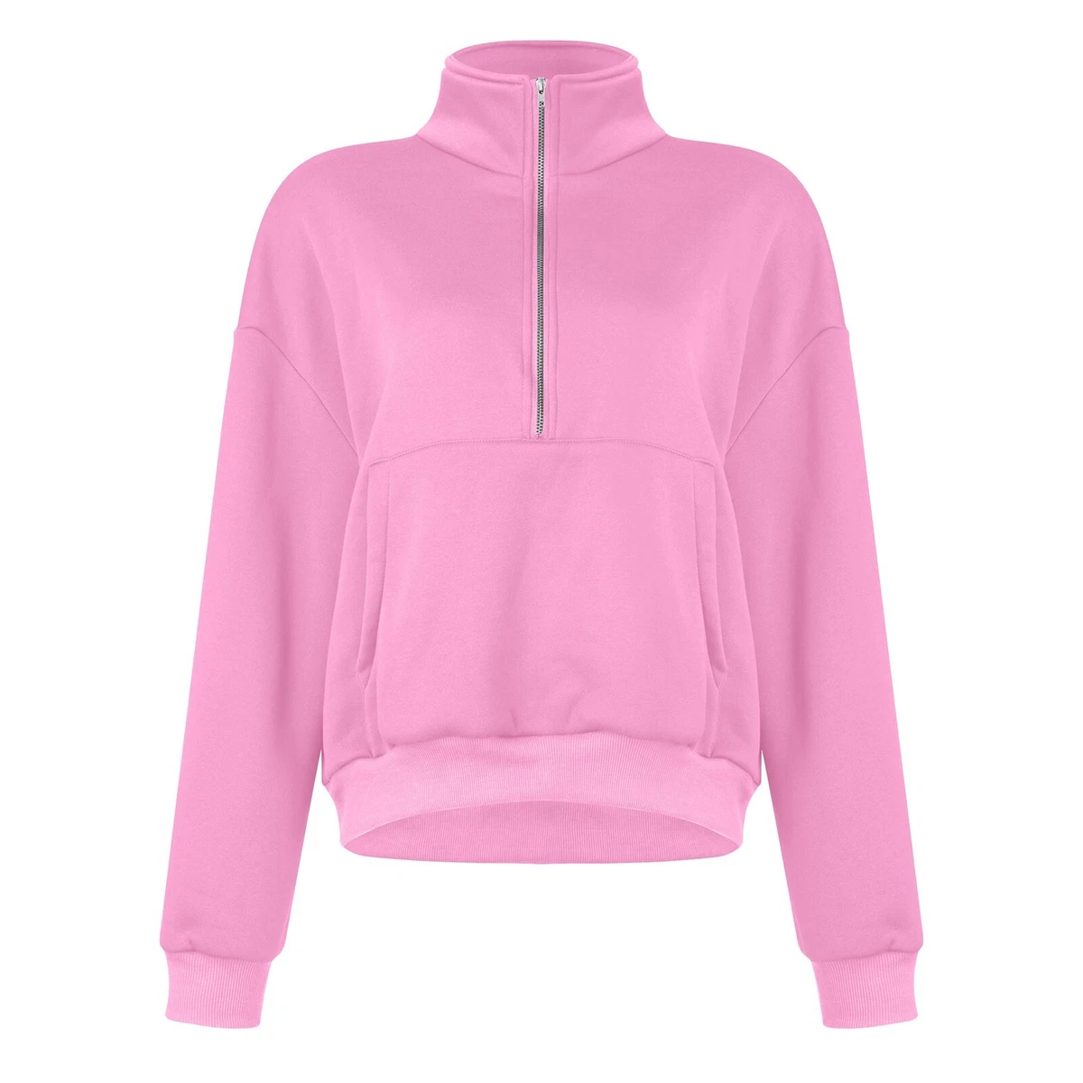 Half zip front sweatshirt discount