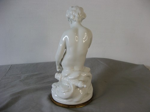 Magnifique statuette porcelaine émaillée monture bronze Signature Sèvres ? - Imagen 3 de 16