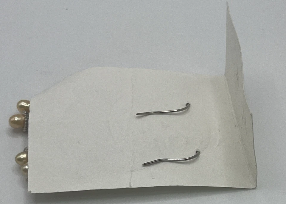 Sajen Sterling Silver Drop Earrings with red stones & Pearls - Image 3 of 3