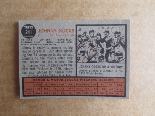 1962 TOPPS BASEBALL CARD SINGLES #238-589 COMPLETE YOUR SET U-PICK UPDATED 8/19 - Picture 8 of 431