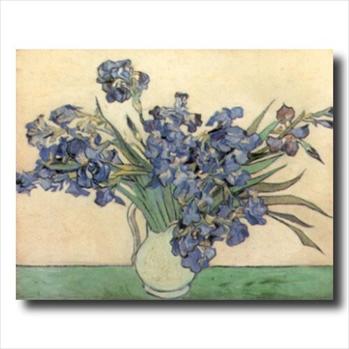 Van Gogh Irises In Vase Flower Wall Picture Art Print - Picture 1 of 1