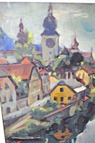 Oil painting, Russian,Post Impressionism, flat colors, Karneev,signed,decorative - Picture 4 of 10