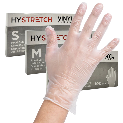 1000x Clear Disposable Vinyl Gloves Powder Free Latex Free Bulk - 1 Box - Picture 2 of 2
