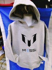 New Lionel Messi Barcelona Argentina Kids Gray Hoodie