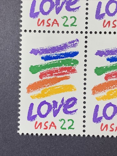 US Stamp Scott #2248 1987 Love Flowers 22c Plate Block of 4 Mint Never Hinged OG - Picture 5 of 6
