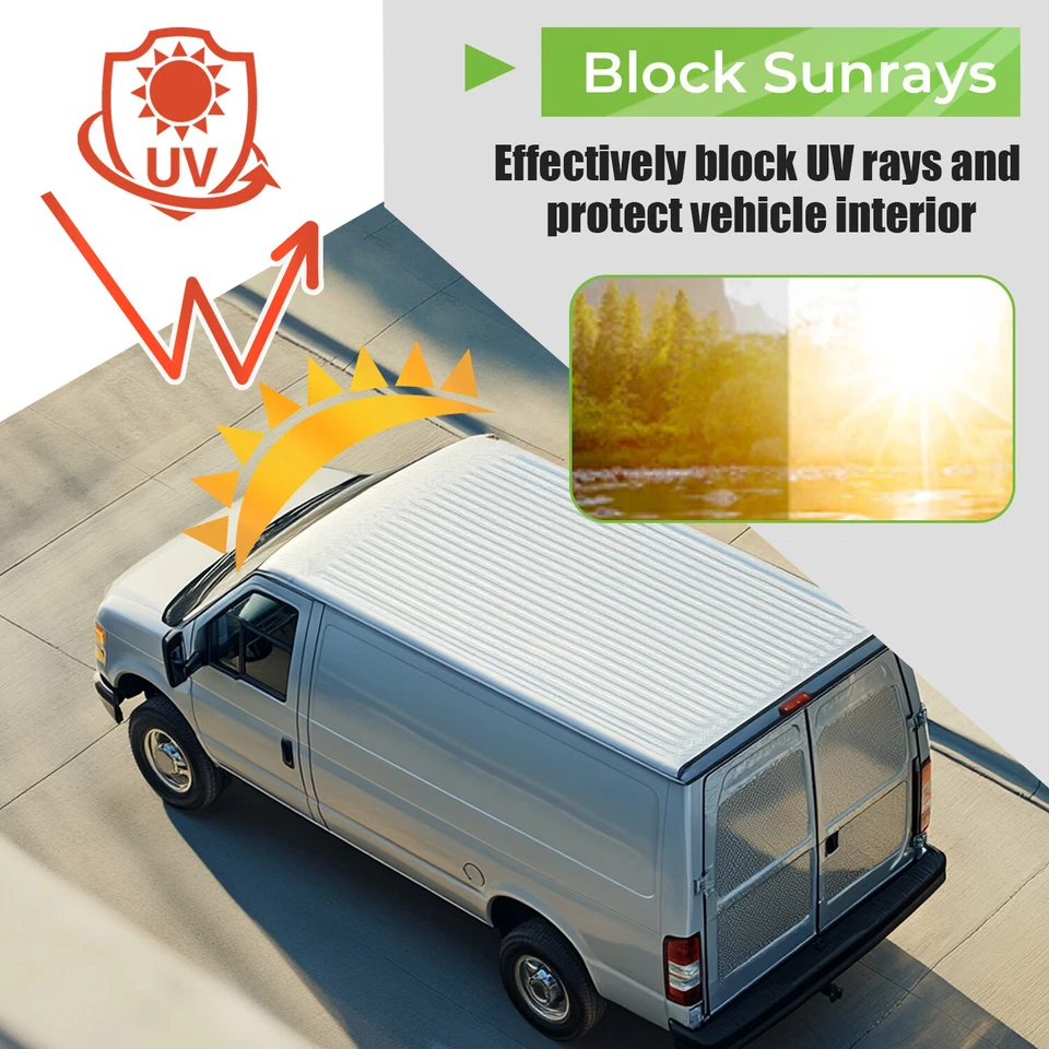 Juego de parabrisas con parabrisas laterales para furgoneta Ford E150/E250 Econoline 1992-2025 Foto 4 de 4