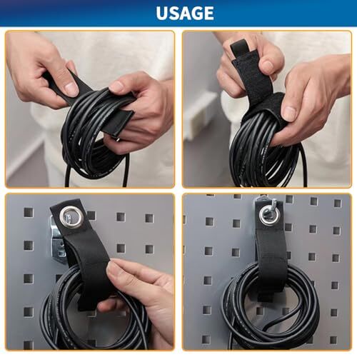 Schwerlast Aufbewahrungsgurte 17 Zoll, 8er Pack Verlängerungskabel Halter Aufbewahrung Verpackung  - Bild 6 von 7